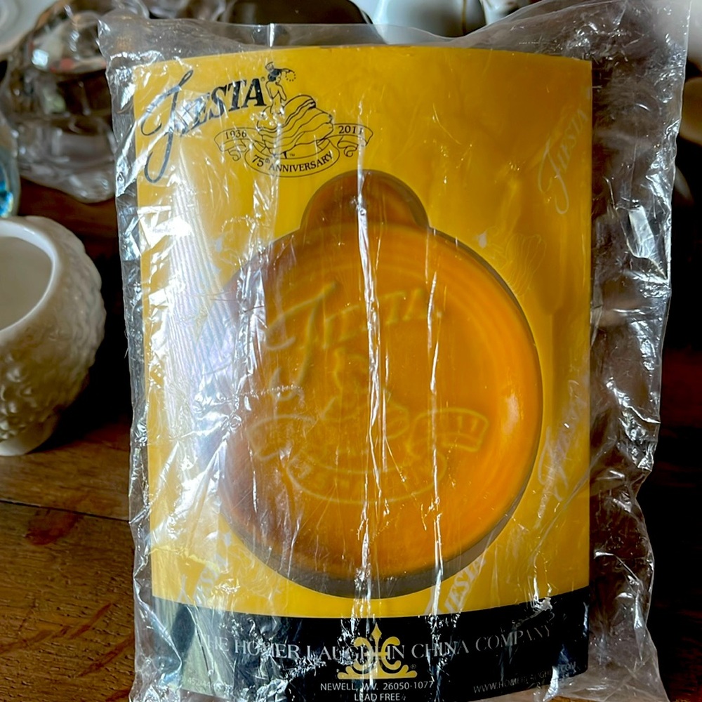 Fiesta 75th Anniversary Christmas Ornament. Brand New Old Stock Never opened.